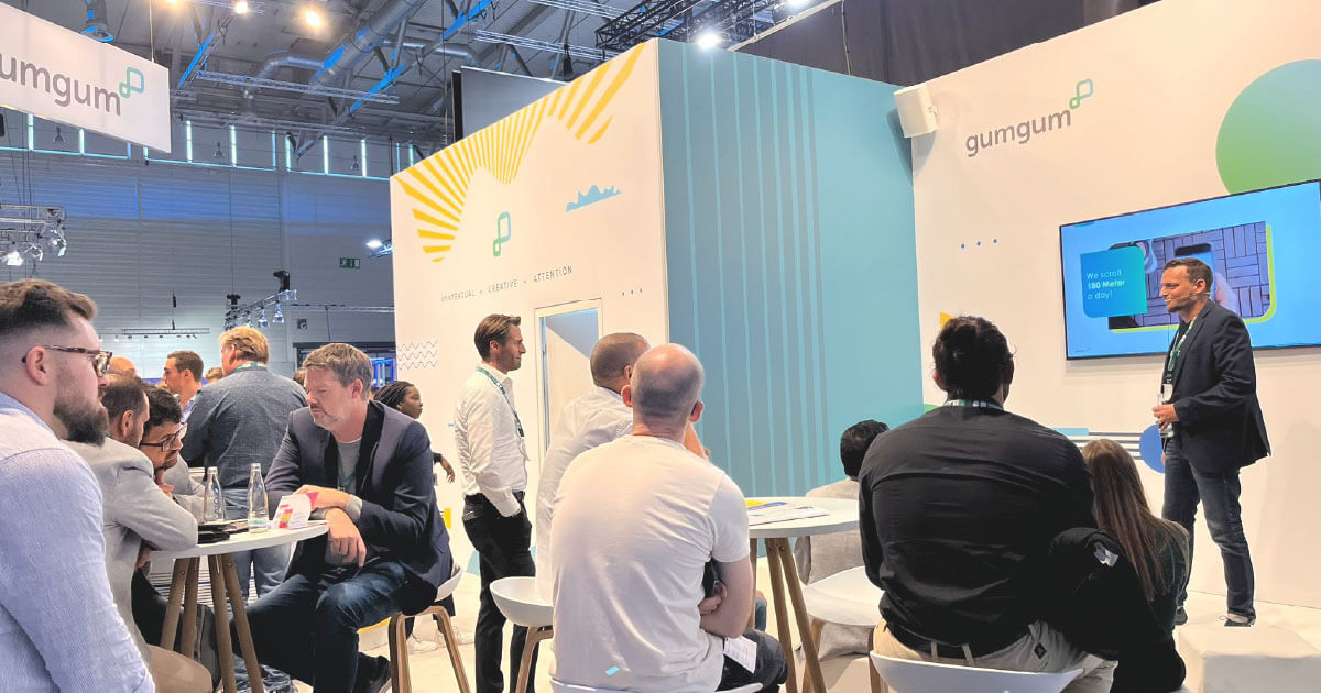 Illustration of GumGum at the DMEXCO event in Cologne, Germany